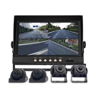 4CH 1080P Truck Camera System, 10 Inch Split Screen DVR Monitor, IP68 Waterproof NightVision Front Rear Side View Reverse Camera