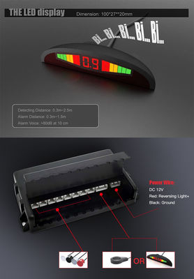 Car Parking Radar System with Rear Obstacle Detection and LED Distance Display Screen