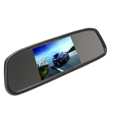 Màn hình gương chiếu hậu tự động 4,3 inch Hỗ trợ đảo chiều LCD 2 Đầu vào AV