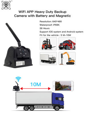 Magnetic Mount Wireless Rear View Camera with App Connection for Real-Time Parking Assistance