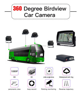 1080P AHD 360 độ Panoramic Reverse Camera Hệ thống nhìn chim, ghi âm DVR xe hơi chống nước, trợ giúp đậu xe cho xe tải Hyundai, xe buýt và RV