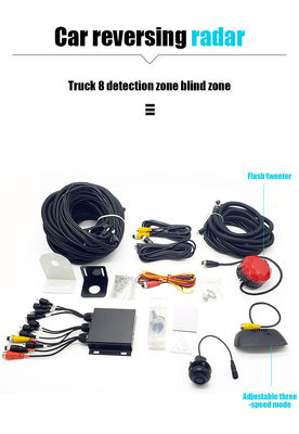 24V 8 chiếc Cảm biến đỗ xe Hệ thống cảnh báo điểm mù đa năng chịu tải nặng cho xe tải thương mại, xe buýt, RV