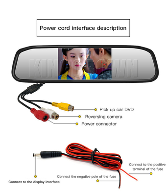 Xe ODM Gương chiếu hậu Màn hình Camera Tầm nhìn Ban đêm DC12V 800x480