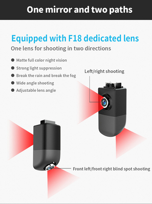15,88 inch Gương chiếu hậu xe Máy ghi video IPS Ống kính kép Dash Cam RoHS