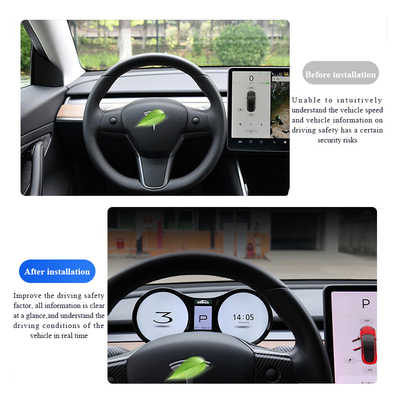Đèn cảnh báo có thể lựa chọn Bảng điều khiển cụm công cụ Tesla Model Y Màn hình LCD 4.3 inch