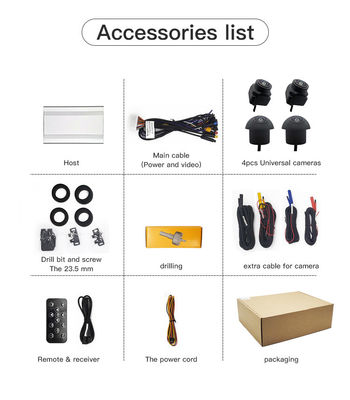 Hệ thống camera 360° Full-HD cho Sedan với Giám sát đỗ xe theo thời gian thực và Vạch đỗ