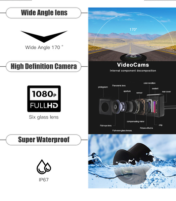 Hệ thống camera quan sát ô tô Bird View phía sau IP69