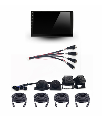 Hệ thống camera dự phòng RoHS RV IPS cho xe tải Trailer Van Quad Split Monitor Recording