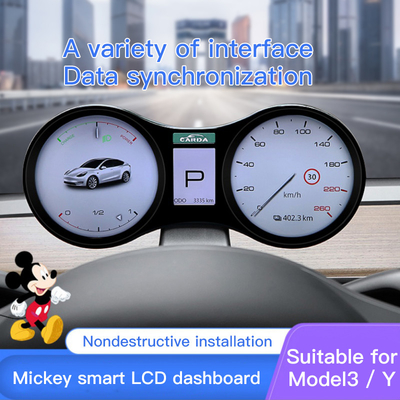 Đa chức năng Bảng điều khiển kỹ thuật số Tesla Model 3 Màn hình LCD hiển thị đa đồng hồ