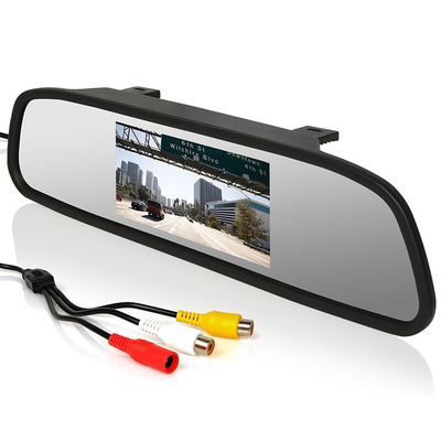 Tự động điều chỉnh độ sáng Gương chiếu hậu của xe Màn hình LCD 4.3 &quot;với giá đỡ đa năng