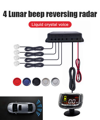 Hệ thống cảm biến đậu xe 16mm 4 Probe toàn cầu màn hình hiển thị khoảng cách LCD Radar dự phòng ngược xe hơi