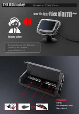 Hệ thống cảm biến đậu xe 16mm 4 Probe toàn cầu màn hình hiển thị khoảng cách LCD Radar dự phòng ngược xe hơi