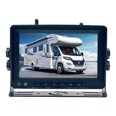 Màn hình DVR không dây độ nét cao cho xe tải, Camera ghi hình dự phòng lùi xe RV Winnebago Travato chạy bằng năng lượng mặt trời WiFi nhìn đêm 7 inch