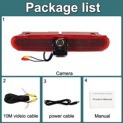 Camera lùi AHD 1080P ống kính mắt cá 170°, Camera đèn phanh LED cho Volkswagen VW Caddy Panel Life 2003-2019 OEM