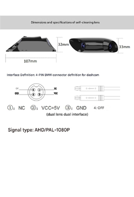 Kính chiếu hậu điện tử hai ống kính 1080P 6 inch Hiển thị sáng cao Cơ thể nhôm siêu mỏng Không thấm nước Chiếc xe Chiếc máy ảnh gương chiếu hậu cho xe hơi