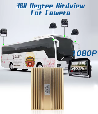 360 Degree Bird View Camera System with IP67 Waterproof HD 1080P and 170° Ultra Wide Viewing Angle for Full Surround View Panoramic Monitoring