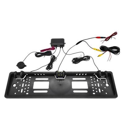 Châu Âu Biển Số Khung Dự Phòng Camera 4 Đèn LED Camera Quan Sát Phía Sau Tích Hợp Radar Đảo Chiều Hệ Thống Cảm Biến Đỗ Xe