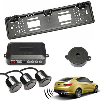 Hệ thống cảnh báo gần Parktronics Đĩa lái xe châu Âu Khung Radar lùi xe với 3 cảm biến Đĩa lái xe EU phổ biến