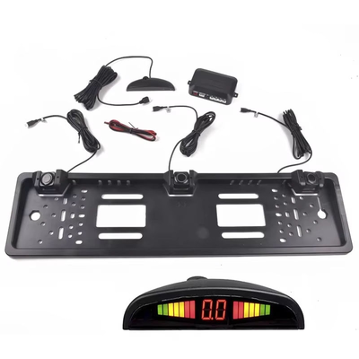Màn hình LCD LED báo động Bibi, khung giấy phép EU Cảm biến radar đỗ xe dự phòng, hỗ trợ lùi tự động chống nước, OEM có sẵn