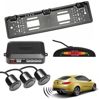 Màn hình LCD LED báo động Bibi, khung giấy phép EU Cảm biến radar đỗ xe dự phòng, hỗ trợ lùi tự động chống nước, OEM có sẵn