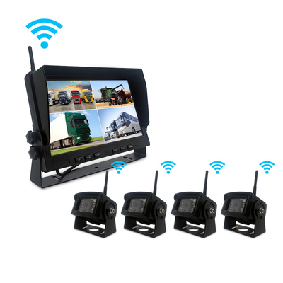 Màn hình kỹ thuật số không dây cho xe hơi LCD 10 inch với camera dự phòng không dây HD 1080P và tầm nhìn ban đêm hồng ngoại