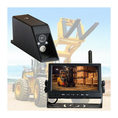 Wireless Forklift Camera System with 7 Inch IPS Monitor IP68 Waterproof and IR Night Vision for Industrial Vehicle Safety